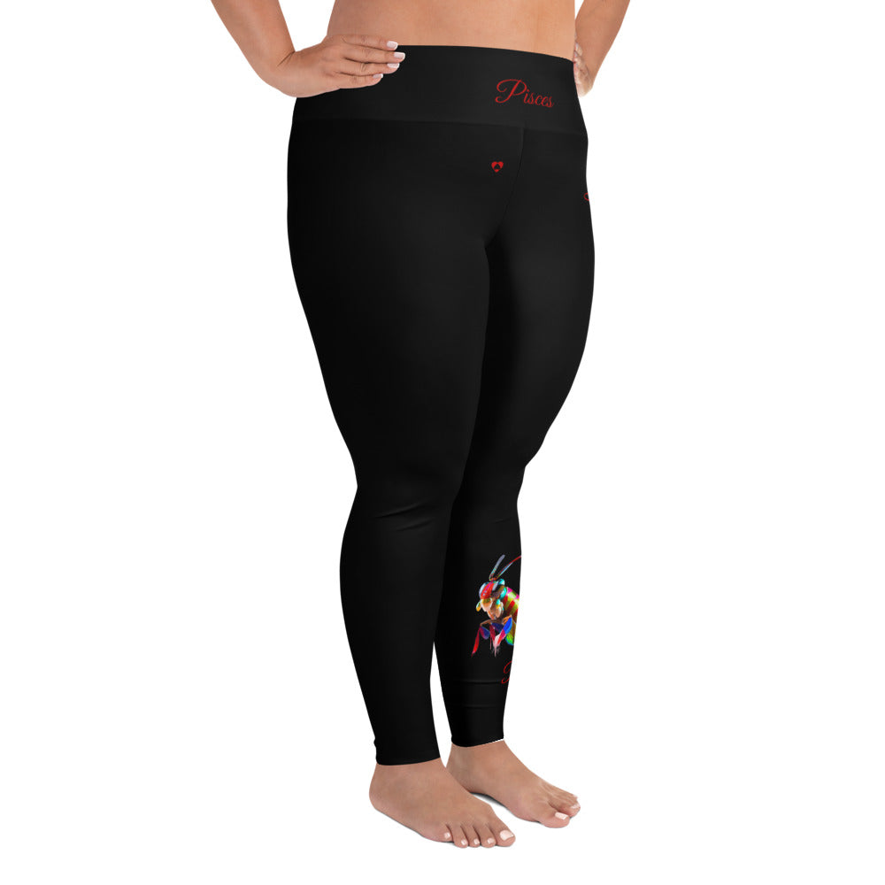 BLACK PISCES PLUS SIZE LEGGINGS NINAH 3