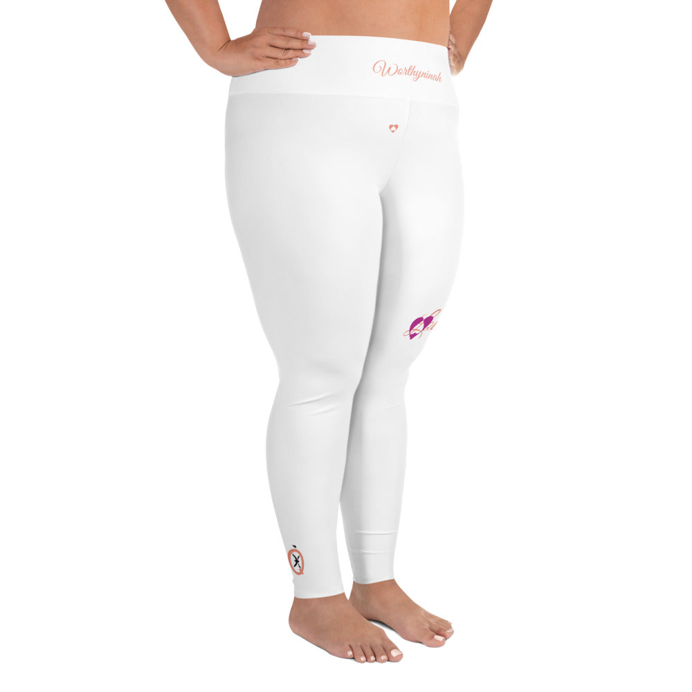 WHITE PISCES PLUS SIZE LEGGINGS NINAH 4