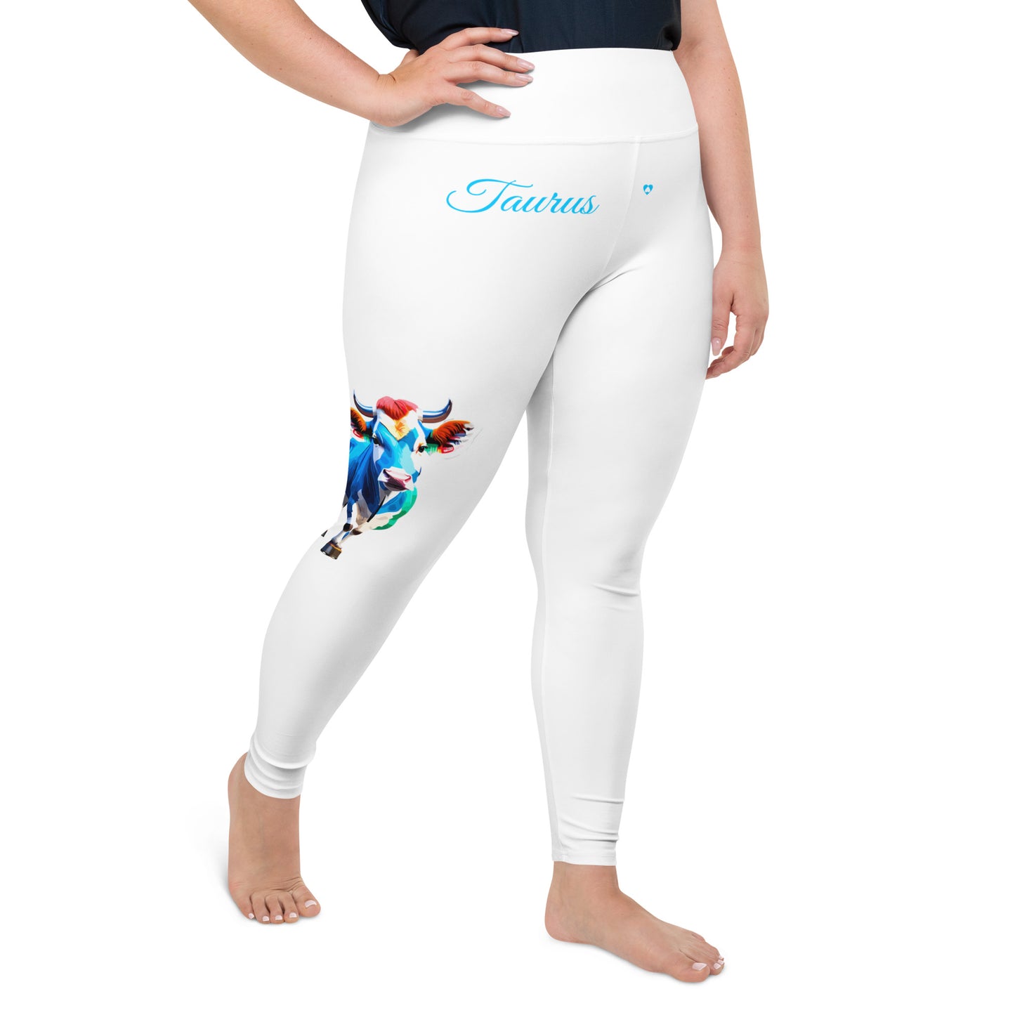 WHITE TAURUS PLUS SIZE LEGGINGS NINAH 2