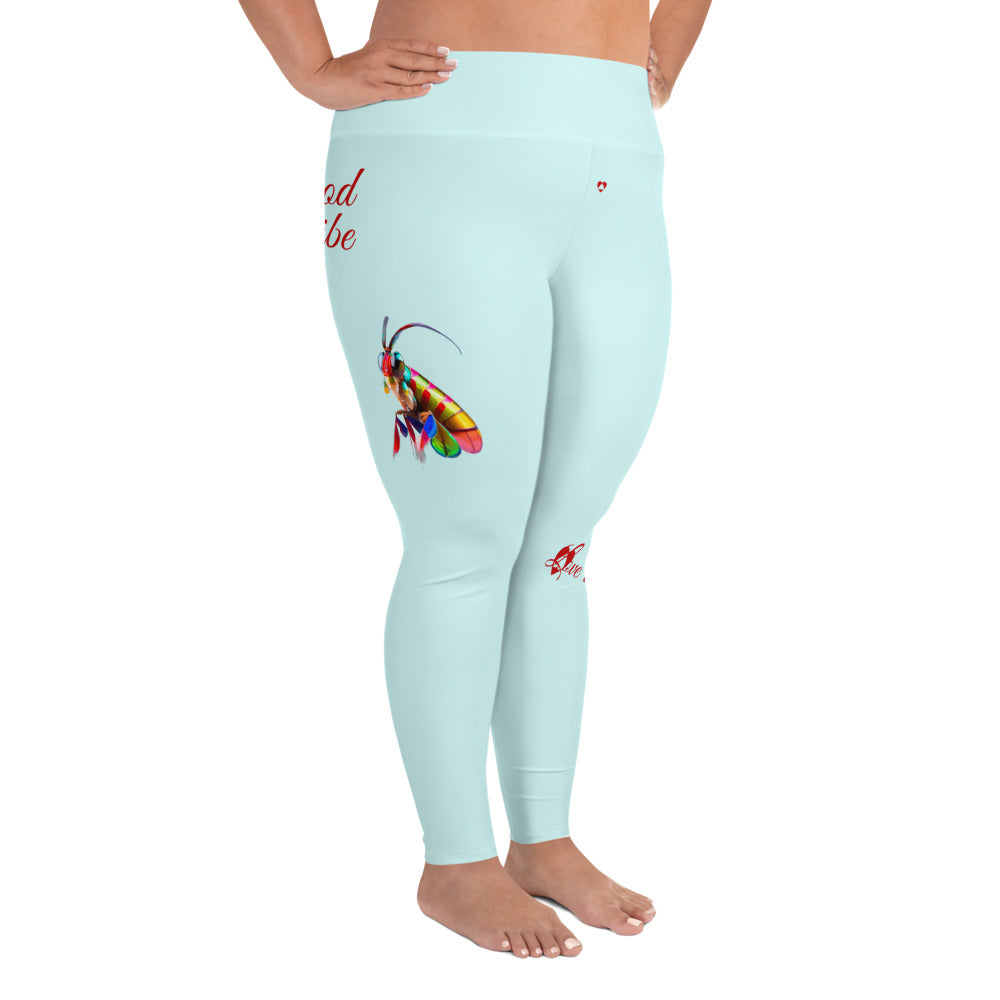 LIGHT CYAN VIRGO PLUS SIZE LEGGINGS NINAH 2