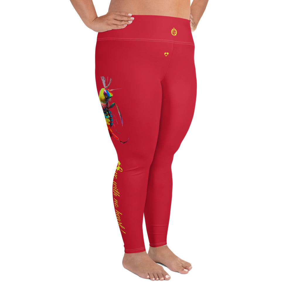 RED CANCER PLUS SIZE LEGGINGS NINAH 5