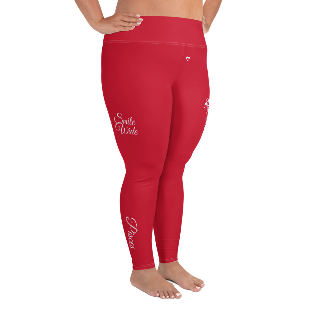 RED PISCES PLUS SIZE LEGGINGS NINAH 5