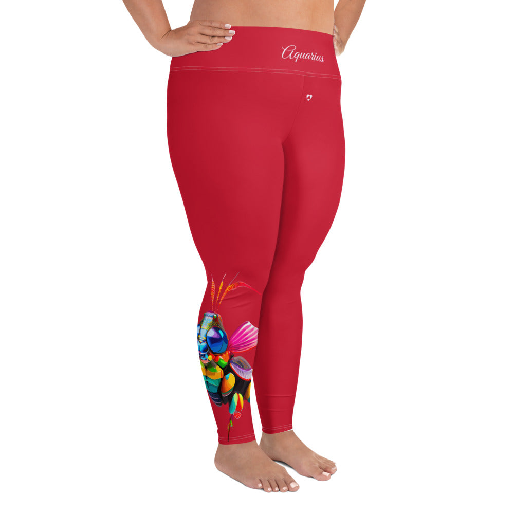 RED AQUARIUS PLUS SIZE LEGGINGS NINAH 5