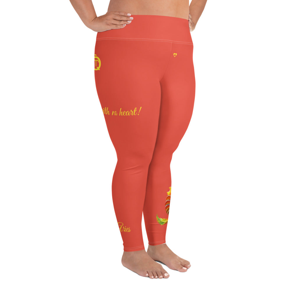 ORANGE RED ARIES PLUS SIZE LEGGINGS NINAH 5