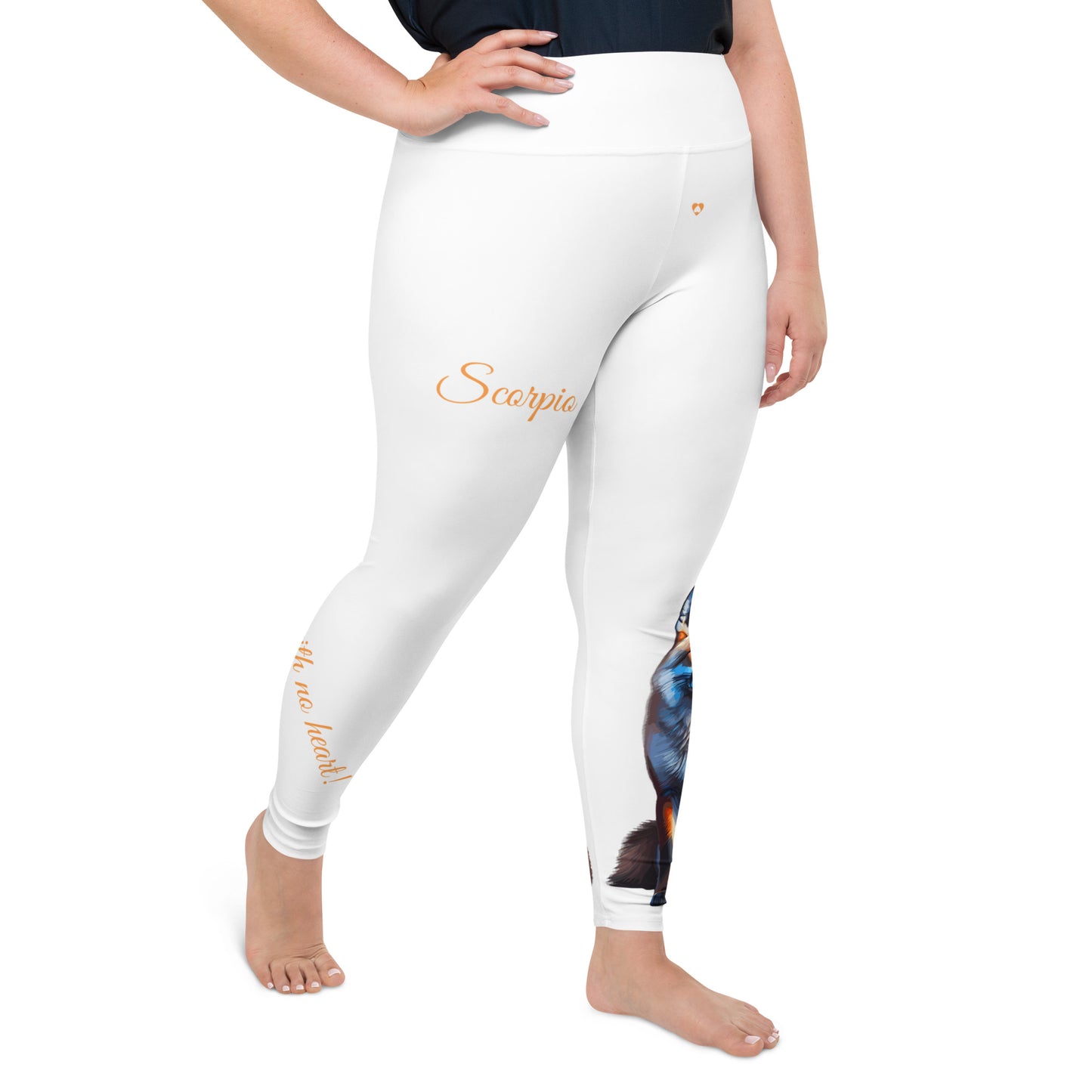 WHITE SCORPIO PLUS SIZE LEGGINGS NINAH 5