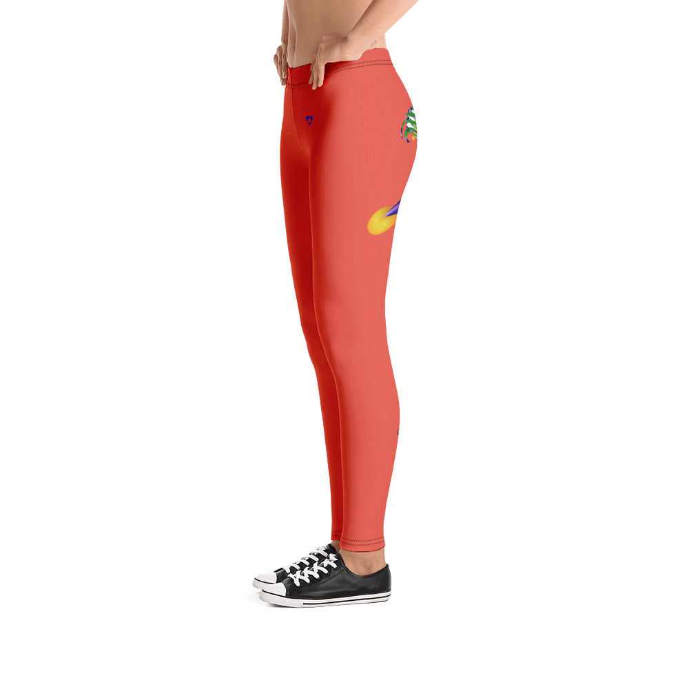 ORANGE RED AQUARIUS LEGGINGS NINAH 2