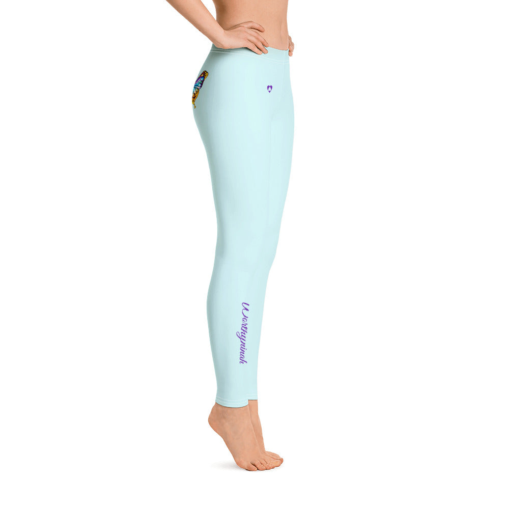 LIGHT CYAN AQUARIUS LEGGINGS NINAH 1